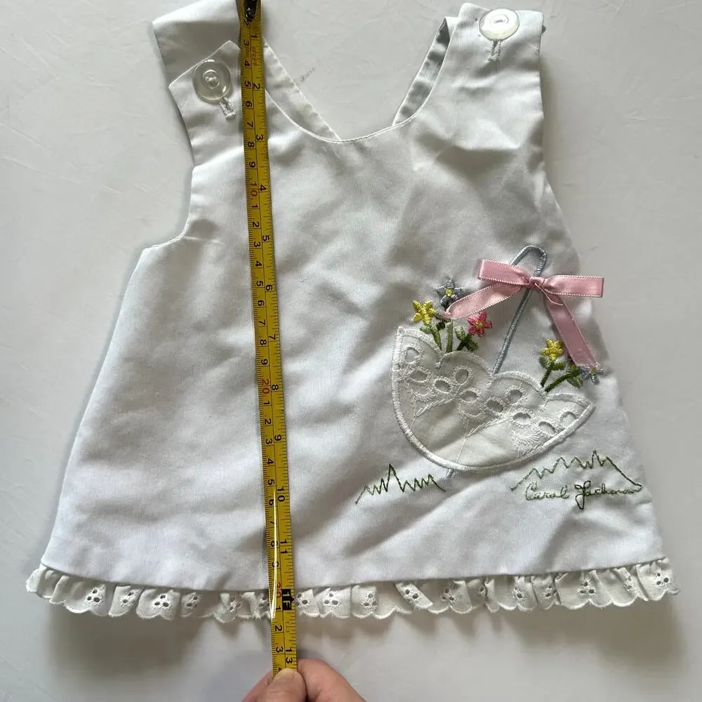 Vintage Howday Sportswear Of Miami Embroidered Pinafore Apron Dress